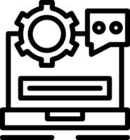 Helpdesk Line Icon vector