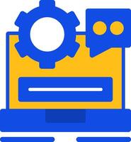 Helpdesk Flat Two Color Icon vector