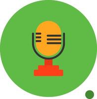 Microphone Flat Shadow Icon vector