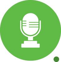 Microphone Glyph Shadow Icon vector