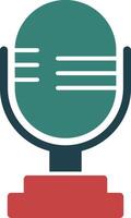 Microphone Glyph Two Color Icon vector