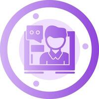 Customer service Glyph Gradient Icon vector