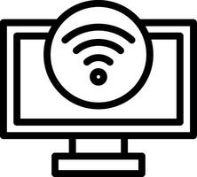 Wi-Fi signal Line Icon vector