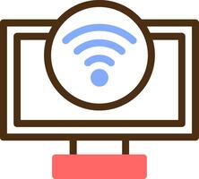 Wi-Fi signal Color Filled Icon vector