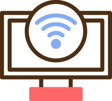 Wi-Fi signal Color Filled Icon vector