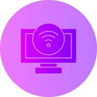 Wi-Fi signal Gradient Circle Icon vector