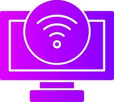 Wi-Fi signal Solid Multi Gradient Icon vector