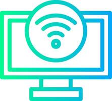 Wi-Fi signal Linear Gradient Icon vector