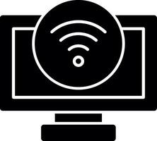 Wi-Fi signal Glyph Icon vector