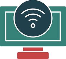 Wi-Fi signal Glyph Two Color Icon vector