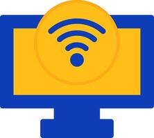 Wi-Fi signal Flat Two Color Icon vector