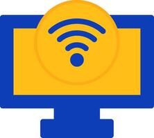 Wi-Fi signal Flat Two Color Icon vector