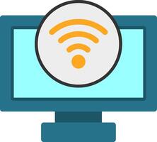 Wi-Fi signal Flat Icon vector