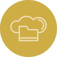 Cloud storage Line Multi color Icon vector