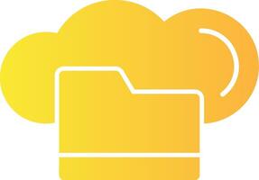 Cloud storage Solid Multi Gradient Icon vector