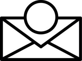 icono de línea de correo electrónico vector