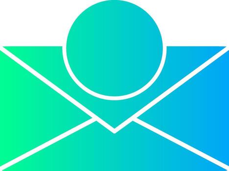 correo electrónico sólido multi degradado icono vector