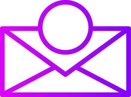 Email Linear Gradient Icon vector