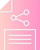 Document sharing Solid Multi Gradient Icon vector