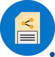 Document sharing Flat Shadow Icon vector