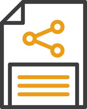 Document sharing Line Two Color Icon vector