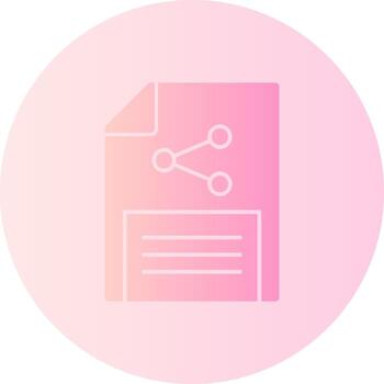 documento compartiendo degradado circulo icono vector