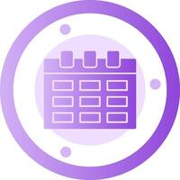 Calendar Glyph Gradient Icon vector