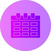 Calendar Gradient Circle Icon vector