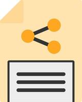 Document sharing Flat Icon vector