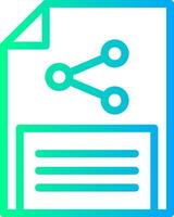 Document sharing Linear Gradient Icon vector