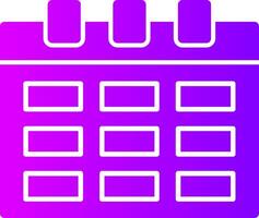 Calendar Solid Multi Gradient Icon vector