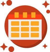 Calendar Tailed Color Icon vector