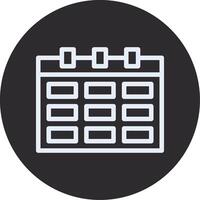 Calendar Inverted Icon vector