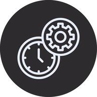 Time management Inverted Icon vector