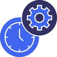 Time management Solid Two Color Icon vector