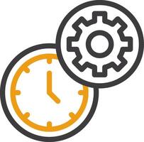 Time management Line Two Color Icon vector