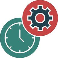 Time management Glyph Two Color Icon vector