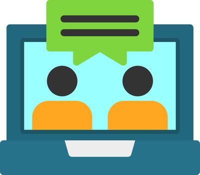 OnFlat collaboration Flat Icon vector