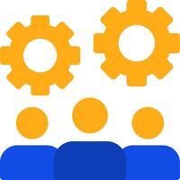 Teamwork Flat Two Color Icon vector