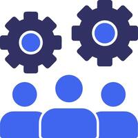 Teamwork Solid Two Color Icon vector