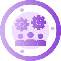 Teamwork Glyph Gradient Icon vector