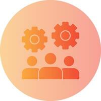 Teamwork Gradient Circle Icon vector