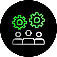 Teamwork Dual Gradient Circle Icon vector