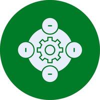 proyecto administración glifo circulo icono vector