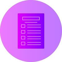 Task list Gradient Circle Icon vector