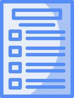 Task list Line Filled Blue Icon vector