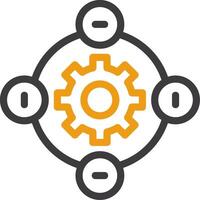 Project management Line Circle Icon vector