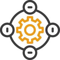 Project management Line Circle Icon vector