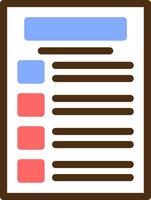 Task list Color Filled Icon vector