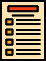 Task list Line Filled Icon vector